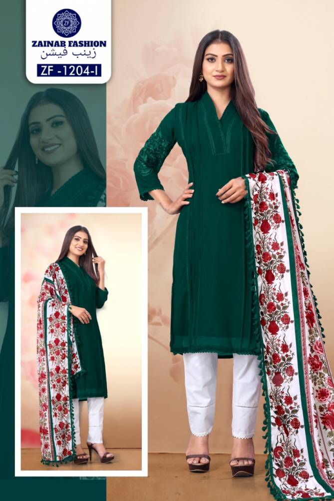 Zainab Aghanoor Ethnic Wear Wholesale Georgette Readymade Suits 